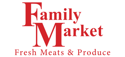 A theme footer logo of Family Market