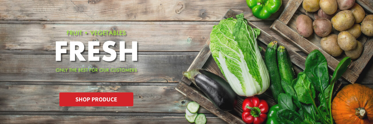 fresh produce on a wooden background